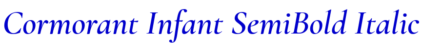 Cormorant Infant SemiBold Italic шрифт